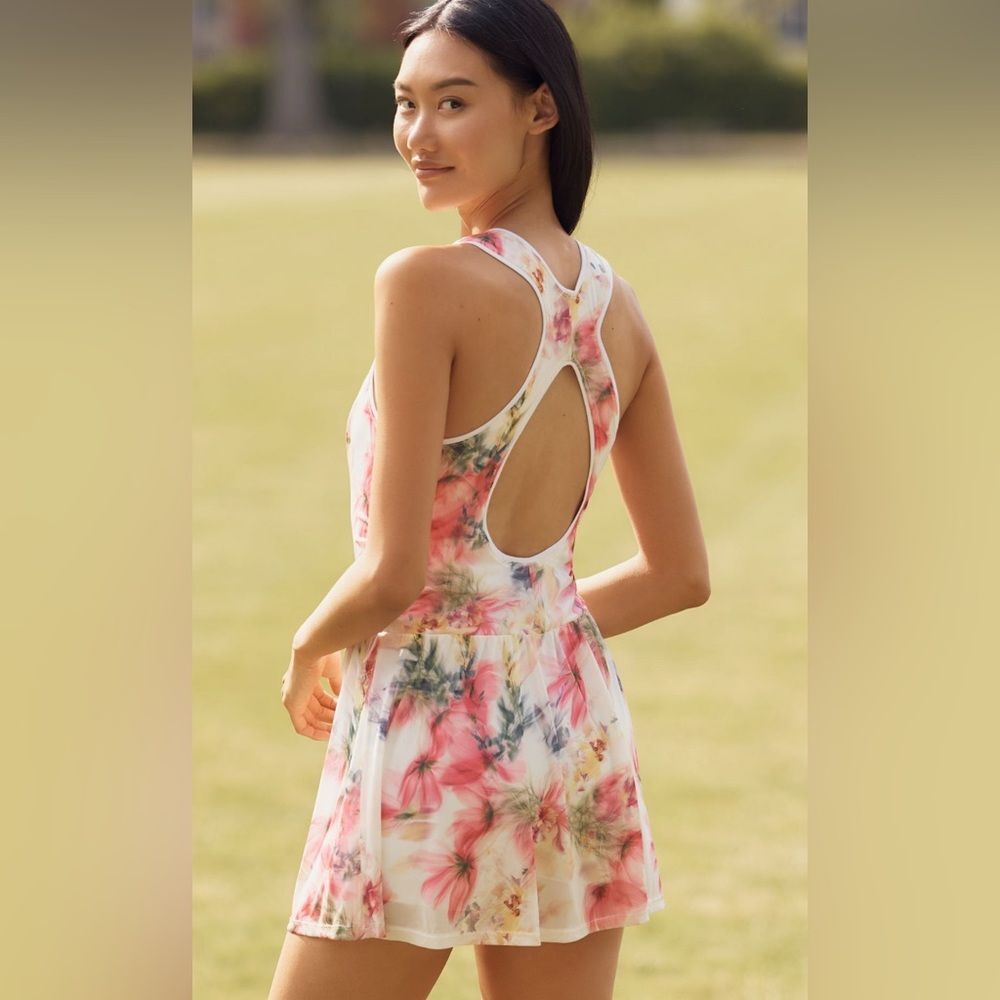 DAILY PRACTICE BY ANTHROPOLOGIE Sleeveless Scoop-Neck Floral Mini Dress Large
